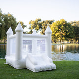 Mini Ava - White Bounce House with Cone Tops