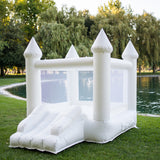 Mini Ava - White Bounce House with Cone Tops